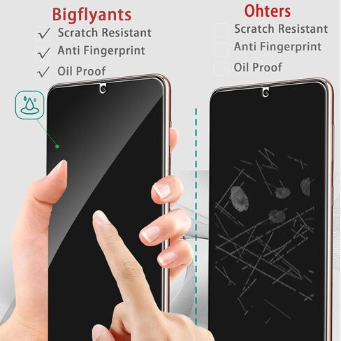 2 Pack Privacy Screen Protector for Samsung Galaxy S21 Plus with 2 Pack Camera Lens Protector, Anti-Spy Tempered Glass Film, Full Coverage, Anti-Scratch, Bubble Free, Easy Installation in Kuwait