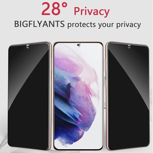 2 Pack Privacy Screen Protector for Samsung Galaxy S21 Plus with 2 Pack Camera Lens Protector, Anti-Spy Tempered Glass Film, Full Coverage, Anti-Scratch, Bubble Free, Easy Installation in Kuwait