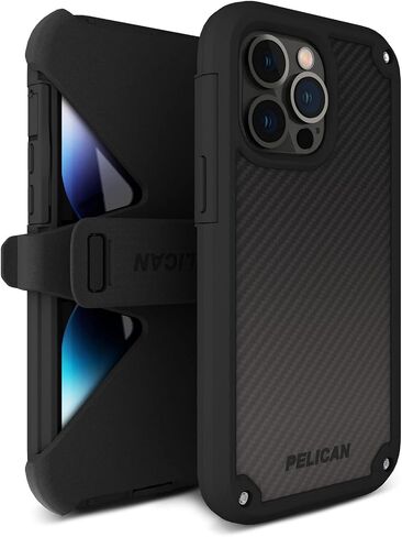 Pelican Shield iPhone 14 Pro Max Case - Rugged MagSafe Phone Case - Black in Kuwait