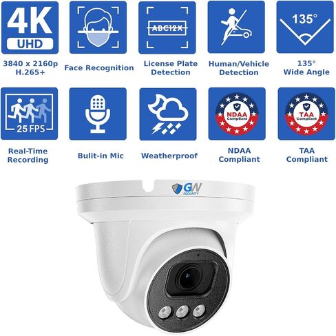 GW Security 32 Channel 4K LPR/Face Recognition PoE Security Camera System in Kuwait