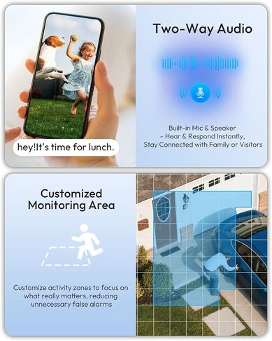 PoE Security Camera System, 6pcs Wired 5MP Outdoor IP Cameras with Color Night Vision, AI Human Detection, Two-Way Audio, 4K 8CH NVR with 3TB HDD for 24-7 Recording, No Monthly Fee in Kuwait