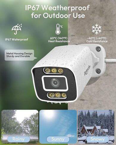 PoE Security Camera System, 6pcs Wired 5MP Outdoor IP Cameras with Color Night Vision, AI Human Detection, Two-Way Audio, 4K 8CH NVR with 3TB HDD for 24-7 Recording, No Monthly Fee in Kuwait