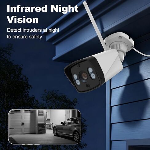 VTimes 4Pcs Smart Home Security Camera System with Monitor,AI Human Dection in Kuwait