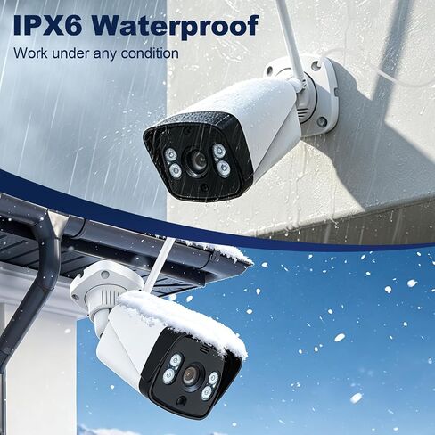VTimes 4Pcs Smart Home Security Camera System with Monitor,AI Human Dection in Kuwait