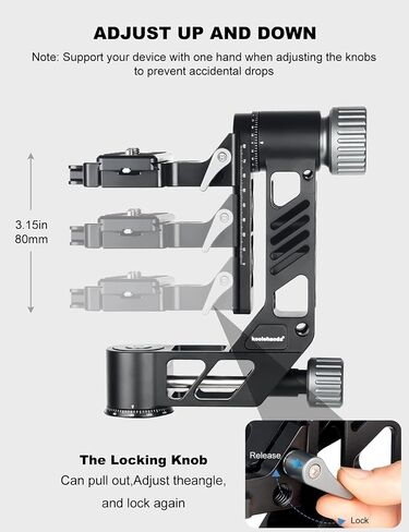 Koolehaoda Gimbal Tripod Head 360° Panoramic CNC Aluminum Arca Swiss in Kuwait