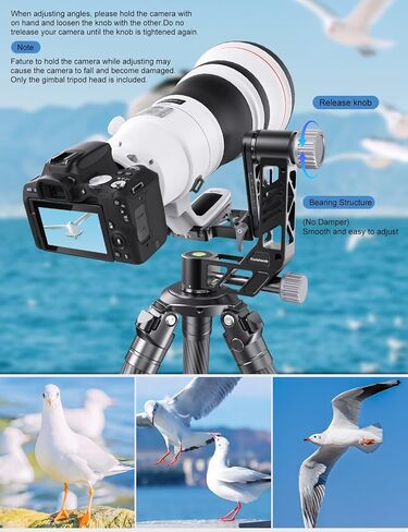 Koolehaoda Gimbal Tripod Head 360° Panoramic CNC Aluminum Arca Swiss in Kuwait