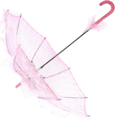 Bridal Lace Cotton Umbrella Elegant Wedding Photography Prop Decoration for Brides Wedding Parties Photography Props Lace (Pink) in Kuwait