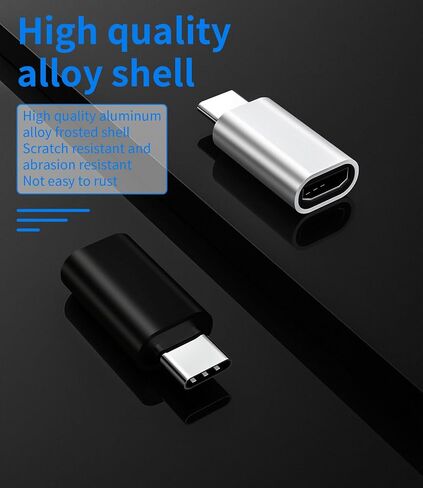 Micro USB Female to USB C Male Adapter for Charging (Pack of 3) Type C Cable Connector Compatible with Samsung Charging for Apple for iPhone 16 15 Pro for ipad Data Transfer sync car use in Kuwait
