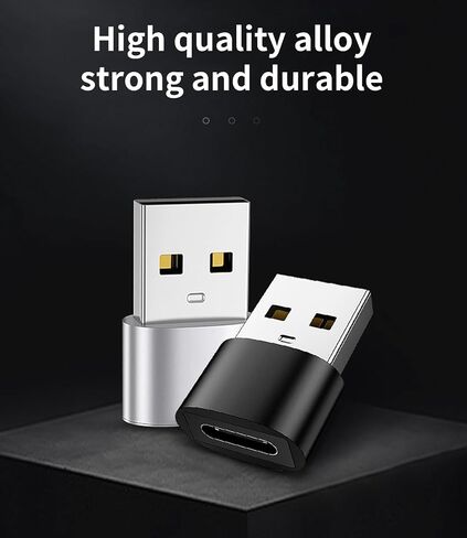 USB C Female to USB Male Adapter (Pack of 3) for iPhone 16 Charging Cable Compatible with Samsung Galaxy S24 for ipad Type C Connector USB-A Charger OTG Accessory for car MacBook PC in Kuwait