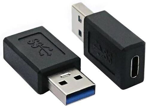 USB A to USB C, USB 3.0 Type A Male to USB 3.0 Type C (USB-C) Female Data & Charging Converter Adapter for Laptop and PC (2 PCS) in Kuwait