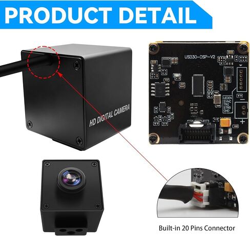 Magnolia 5MP Global Shutter USB Camera, USB3.0 High Speed Webcam for PC in Kuwait
