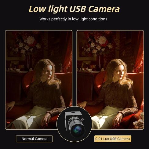 MMlove 1080P USB Camera,Full HD 10X Optical Zoom,0.01Lux Low Light Webcam in Kuwait