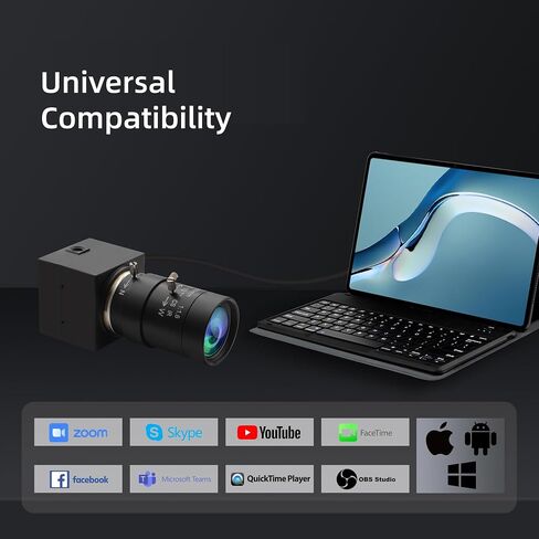 MMlove 1080P USB Camera,Full HD 10X Optical Zoom,0.01Lux Low Light Webcam in Kuwait