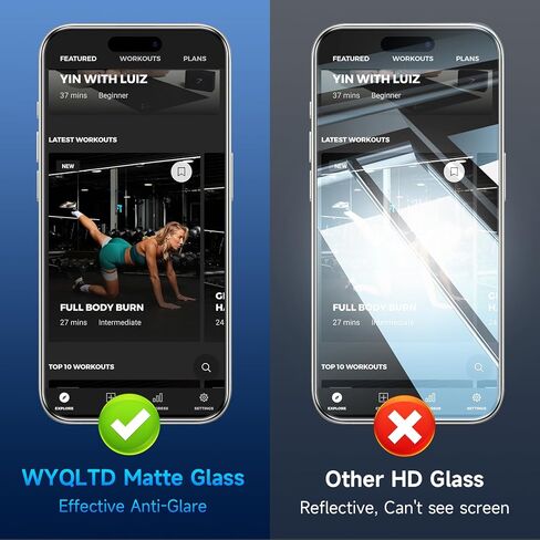 2 Pack for iPhone 17 Pro Matte Screen Protector Glass in Kuwait
