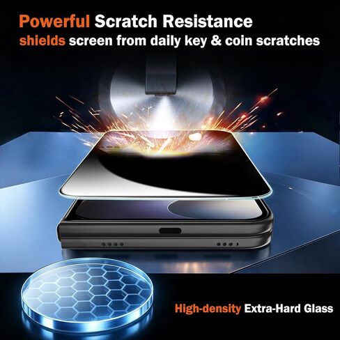 Ferilinso Privacy Screen Protector for iPhone Tempered Glass Duo Ultra Fold in Kuwait