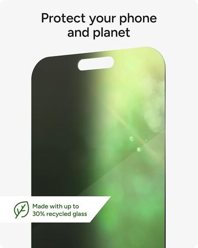 ZAGG Elite Privacy 360 Glass Screen Protector for iPhone 16 Plus/iPhone 15 Plus - 5X Ultra Strong Tempered Glass, 4-Way Privacy, Scratch Protection, Anti-Smudge, Easy to Install, InvisibleShield in Kuwait