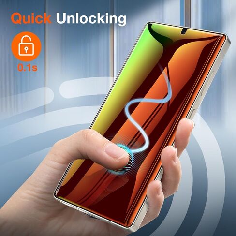 LYWHL 2 Pack for Samsung Galaxy S25 Ultra Privacy Screen Protector, Gradient Colorful Anti-Spy Film[Not Glass] [Like Original Fingerprint Unlock], Anti-Blue Light, Sensitive Touch, Case Friendly in Kuwait