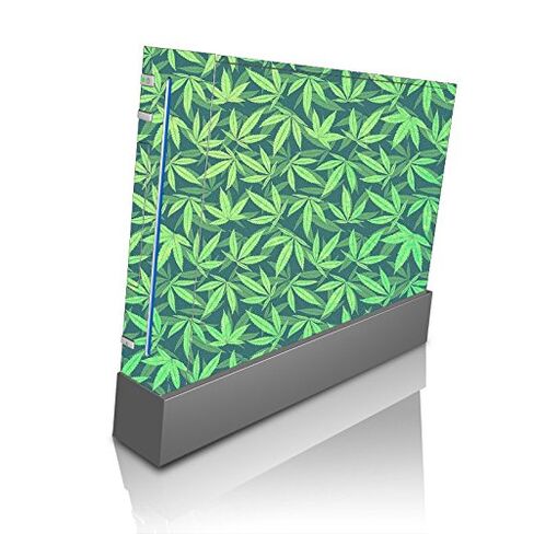 Weed Pattern Green Vinyl Decal Sticker Skin by Debbie's Designs for Wii Console in Kuwait