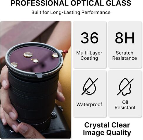 Kase 58mm Variable ND Filter ND1.5-8 Stops + CPL + Black Mist 3-in-1 Lens in Kuwait