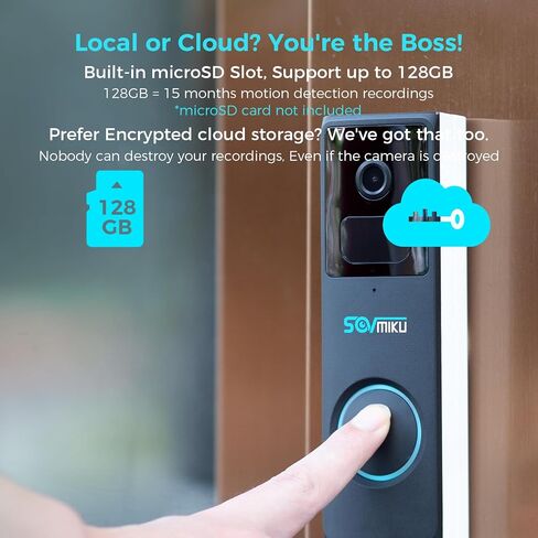 Vicohome 4G6B Best 2K Solar Security Camera Wireless Outdoor System & D2A Video Doorbell,No NVR Needed, Battery Powered, Easy to Setup, Motion Detection, Two Way Audio,Color Night Vision, SD Slot in Kuwait