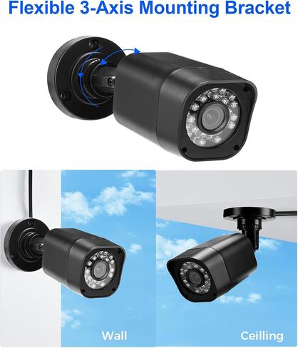 1080P Wired Security Camera, Add-on CCTV Cam for Surveillance DVR in Kuwait
