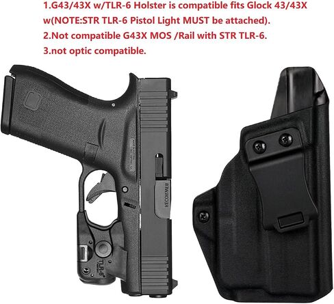 IWB Holster Fits Glock 43/43X w/TLR-6/TLR-6 HL Pistol Holster & Mag Carrier in Kuwait