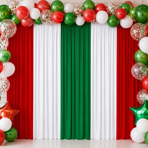 Hahafelt 5 Pcs Mexican Independence Day Backdrop 6.5 x 9.5 ft Curtain in Kuwait
