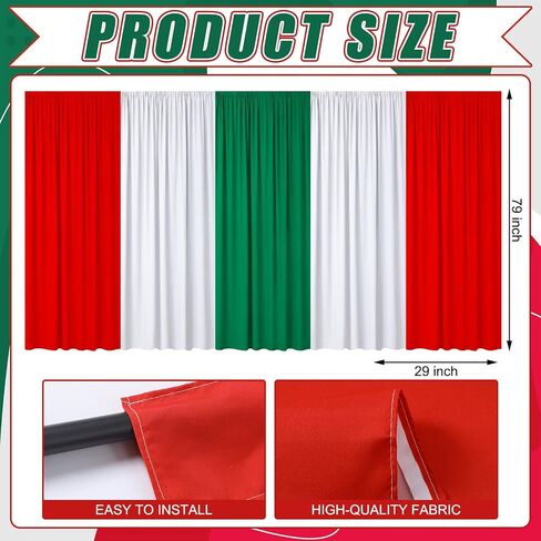 Hahafelt 5 Pcs Mexican Independence Day Backdrop 6.5 x 9.5 ft Curtain in Kuwait