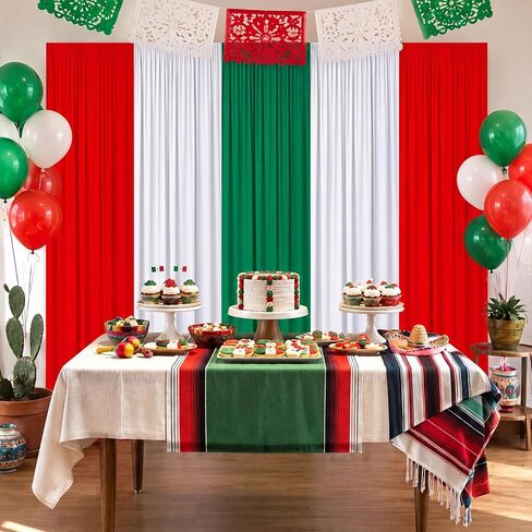 Hahafelt 5 Pcs Mexican Independence Day Backdrop 6.5 x 9.5 ft Curtain in Kuwait