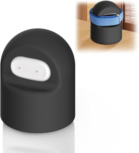 Charging Stand Dock for Fitbit Air, Silicone Charger Holder with Cable Management,Stable Desk Support Charging Base for Fitbit Air (Cable is not Included)-Black in Kuwait