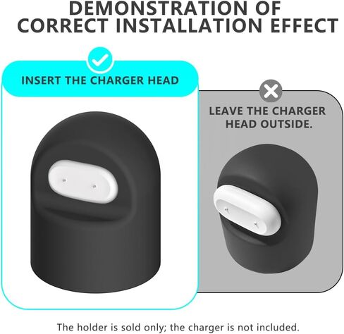Charging Stand Dock for Fitbit Air, Silicone Charger Holder with Cable Management,Stable Desk Support Charging Base for Fitbit Air (Cable is not Included)-Black in Kuwait