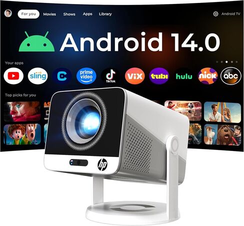 HP Projector Built-in Apps, USB-C Power Bank Compatible for Outdoor MC400 in Kuwait