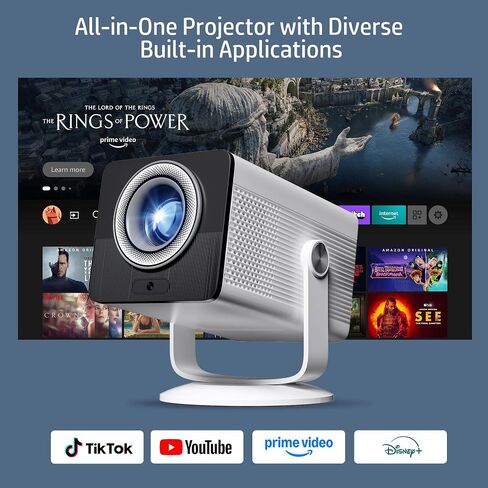 HP Projector Built-in Apps, USB-C Power Bank Compatible for Outdoor MC400 in Saudi Arabia