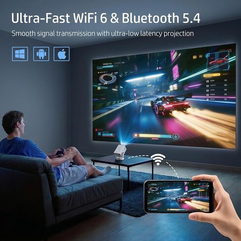HP Projector Built-in Apps, USB-C Power Bank Compatible for Outdoor MC400 in Saudi Arabia