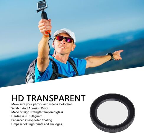 HD Clear Glass Camera Lens Protector Film for GO3, Scratch and Abrasion Resistant, 9H Hardness Rating Easy Installation in Kuwait