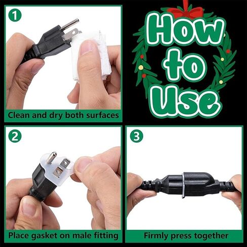 Outdoor Extension Cord Cover Silicone - Waterproof Flip Cover for Holiday Decoration Lights Connectors - Gray 4x2cm 25pcs(D) in Kuwait
