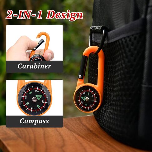 Flintronic Navigation Compass, Multifunctional Hiking Compass, Waterproof Pocket Compass for Expedition Map Reading, Navigation, Orienteering and Survival in Kuwait
