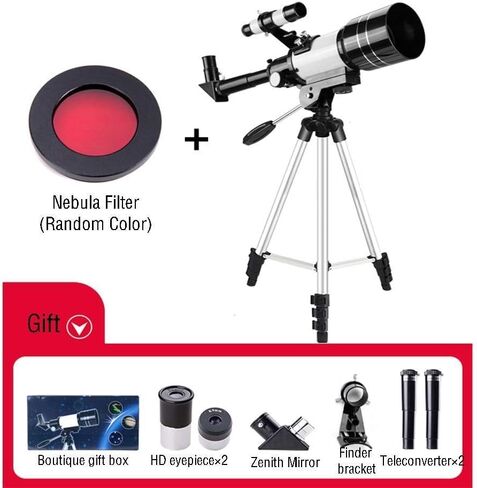 Telescope Refractors 70mm Aperture 400mm Mount Astronomical Refracting Telescope for Kids and Beginners Portable Travel Telescope with Tripod (Color : Package A) (Package a) in Kuwait