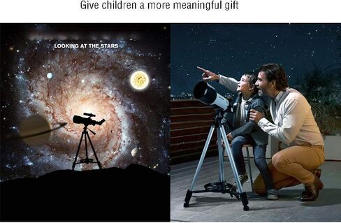 Refractor Telescope Telescope for Kids&Beginners 70mm Aperture 400mm Astronomical Telescope Portable Travel Telescope for Adult with Backpack Best Gift for Children (Blue Package C) in Kuwait
