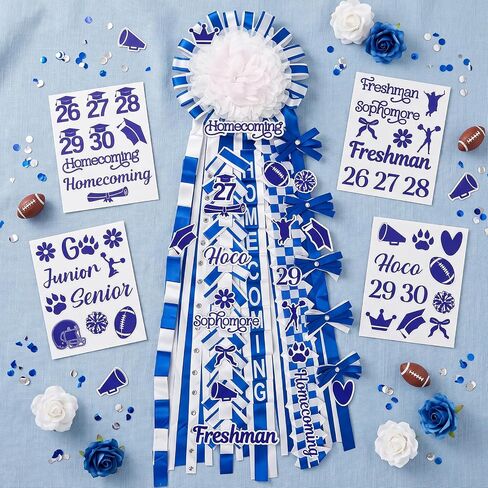 80 Pcs Blue Homecoming Mum Stickers Homecoming Mum Supplies in Kuwait