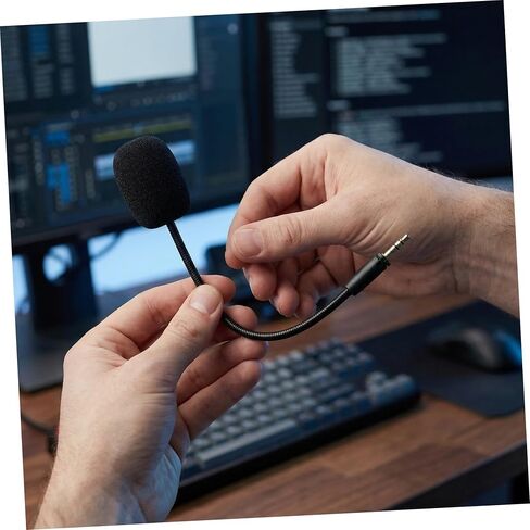 Gaming Headset Microphone Replacement Boom 3.5mm Detachable Wired 2pcs in Kuwait