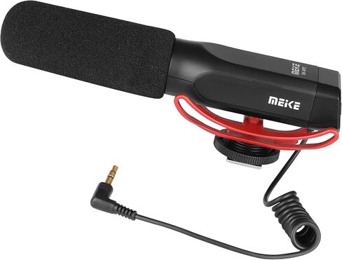 Meike MK-MP2 Camera Shotgun Microphone Uni-Directional Cardioid Condenser Photography Interview Video Mic Compatible with Sony Digital Camera Camcorder with Standard 3.5mm Port in Kuwait