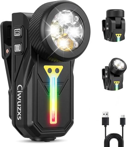 Rechargeable EDC Flashlight Clip-on Light, Mini Pocket Flash Light in Kuwait