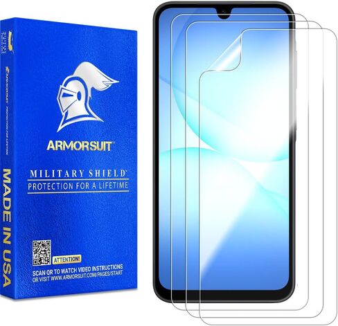 ArmorSuit 3 Pack for Samsung Galaxy A17 (6.7 Inch) Screen Protector Case Friendly MilitaryShield HD Clear Film - Made in USA in Kuwait