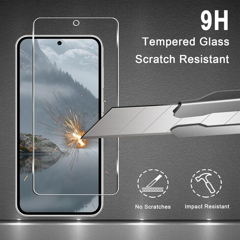 3+3 Pack Screen Protector for Samsung Galaxy S23 FE, 9H Tempered Glass with Camera Lens Protector, Fingerprint Fit, Case Friendly, Clear in Kuwait