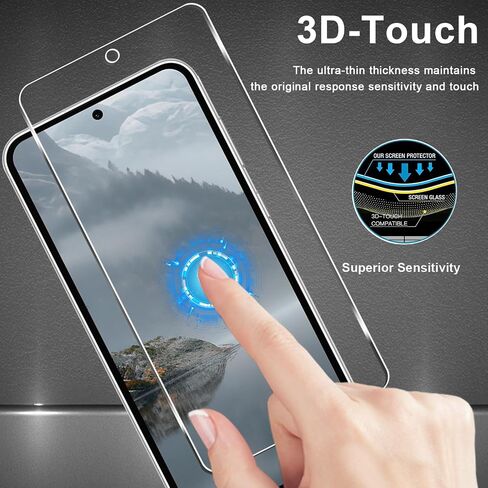 3+3 Pack Screen Protector for Samsung Galaxy S23 FE, 9H Tempered Glass with Camera Lens Protector, Fingerprint Fit, Case Friendly, Clear in Kuwait