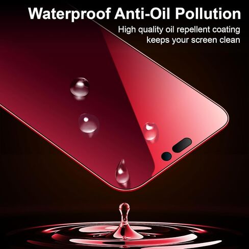 Mothca 2 Pack Color Privacy Screen Protector for iPhone 16 Plus/iPhone 15 Plus 6.7-inch [Auto Fit Box Dust-Free] Anti Spy Anti-Fingerprint Full Coverage Protection Tempered Glass in Kuwait