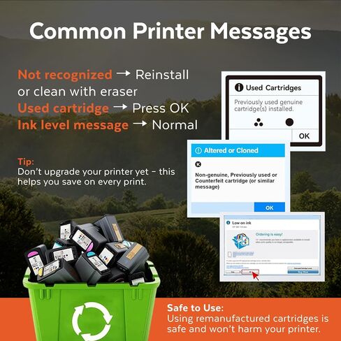 COCCINK 67XL Ink Cartridge for HP Ink 67 Deskjet 2800e 4200e 2700e 4100e in Kuwait