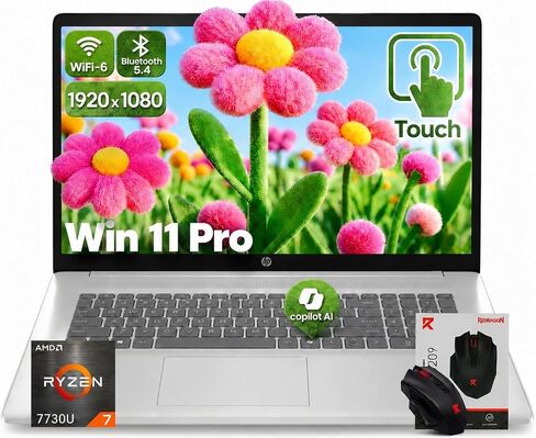 HP 15.6" Touchscreen Business Laptop, AMD Ryzen 7 7730U, 16GB RAM 512GB SSD in Kuwait