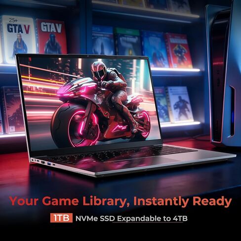 2026 15.6" FHD Gaming Laptop, AMD Ryzen 7 6800H(up to 4.7GHz), 24GB RAM, 1TB NVMe SSD, Windows 11 Pro Laptop Computer with Backlit Keyboard, 6 Ports for Gaming, Programming, Video Editing in Kuwait